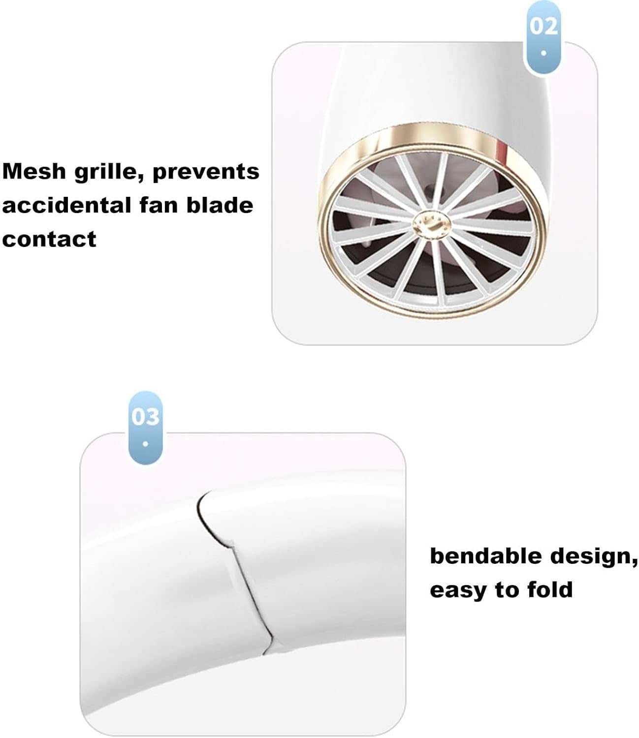 Mini Neck Portable Hanging Rechargeable Air Cooler Summer Sport Fan_000859